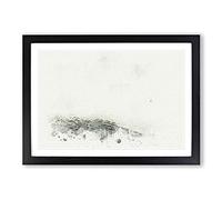 Lonely Boat Upon The Lake in Abstract Framed Print | A2 Black Framed Wall Art | Ready to Hang | Abstract Vehicle Picture | Living Room Bedroom Lounge Office