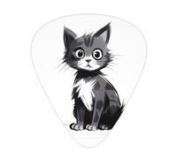 Lonely Cat Guitar picks in thin, medium, and thick sizes, 12-piece set, suitable for electric guitar and various instruments