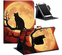 Lonely Cat Universal Tablet Case for Fire HD 10, Stand Folio with Adjustable Fixing Band and Multiple Viewing Angles