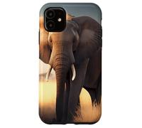 Lonely elephant in the African savanna Case for iPhone 11