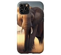 Lonely elephant in the African savanna Case for iPhone 11 Pro