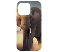 Lonely elephant in the African savanna Case for iPhone 14 Pro Max