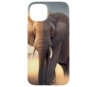 Lonely elephant in the African savanna Case for iPhone 15 Plus