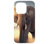 Lonely elephant in the African savanna Case for iPhone 15 Pro