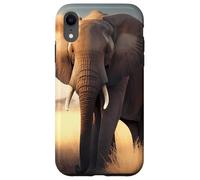 Lonely elephant in the African savanna Case for iPhone XR