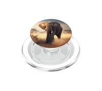 Lonely elephant in the African savanna PopSockets PopGrip for MagSafe