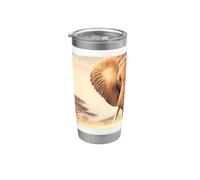 Lonely Elephant in the African Savanna Stainless Steel Insulated Tumbler