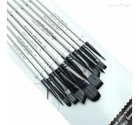Lonely Finger 10pcs Artist Paint Brushes Set Different Nylon Hair Tips Paintbrushes Professional Miniature Painting Kits for Acrylic Oil Watercolor Gouache Art Face Painting