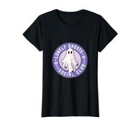 Lonely Ghosts Social Club Halloween Single Introvert Broken Value Graphic T-Shirt, Women, Black, L