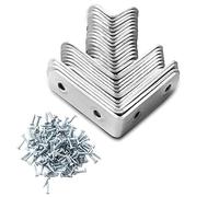 Lonely high heels nutsotnuts1 Wood Right Angle 28PCS Brace for Shelves Zinc Plated Steel Corner 90 Degree L Shaped Brackets for Furniture Fixation, Silver