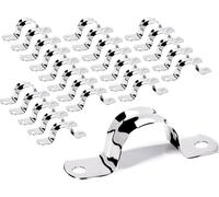 Lonely high heels Pipe Strap Clamp 25mm Saddle Clamp 25pcs U Strap 304 Stainless Steel Pipe Clips Hose Wall Clips for Fixing Bracket of Gas Pipe Water Pipe or Hose Installation(M25)
