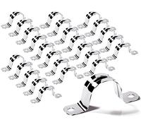 Lonely high heels Pipe Strap Clamp 50mm Saddle Clamp 18pcs U Strap 304 Stainless Steel Pipe Clips Hose Wall Clips for Fixing Bracket of Gas Pipe Water Pipe or Hose Installation(M50)