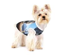 Lonely kitty Small Cotton Dog Vest Breathable Adjustable Pet T Shirt for Small Dogs Cats - Full Print Summer Puppy Clothes