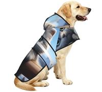 Lonely Kitty Waterproof Dog Raincoat And Rain Jacket With Hood, Reflective Strips And Adjustable Belly Strap, Fits Small To Large Dogs