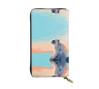 Lonely Monkey Patterned Leather Long Wallet (7.5 * 4.1 inches) | Extra Large Multi-Function Compartment | Great Gift