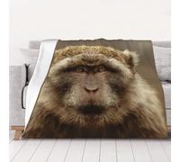 Lonely Monkey Soft Flannel Blanket, Perfect for Bed, Couch, and Travel, Suitable for All Seasons, 4 Sizes