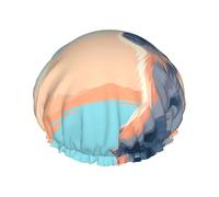 Lonely Monkey Women's shower cap, waterproof, reusable, with washable elastic cord, suitable for long hair and braids, ideal for showering.