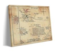 Lonely Mountain Hobbit Thorin's Map Poster Decorative Painting Canvas Wall Art Living Room Poster Bedroom Painting Wall Art Picture Print Modern Family Room Decor 08 x 12 inches (20 x 30 cm)