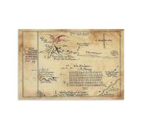Lonely Mountain Hobbit Thorin's Map Poster Decorative Painting Canvas Wall Art Living Room Poster Bedroom Painting, Canvas Art Poster and Wall Art Picture Print Modern Family Room Decor 16 x 2 cm