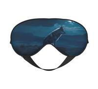 Lonely Night Wolf Sleep Mask, Eye Masks for Sleep Double-Sided, Sleep Masks for Women Men, Blackout Eye Covers for Sleeping, Travel