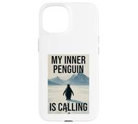 Lonely Penguin Journey into the Mountains Case for iPhone 15