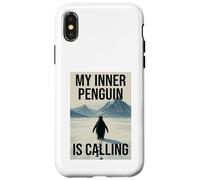 Lonely Penguin Journey into the Mountains Case for iPhone X/XS