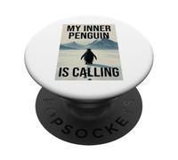 Lonely Penguin Journey into the Mountains PopSockets Adhesive PopGrip