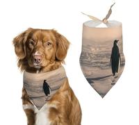 Lonely Penguins Cute Dog Bandana Triangle Adjustable Washable