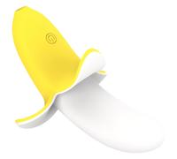 Lonely - rechargeable, waterproof, banana vibrator (yellow-white)