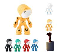 Lonely Robot Cartoon Cute Robot Design Companion Table Light, 2026 New 2 in 1 Mini Creative Robots Table Lamp, Posable Body Bot Style, Creative Bedside Reading Book Lamps (Yellow)