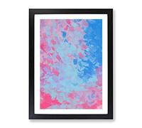 Lonely Teardrops Abstract Framed Wall Art Print A2 Black