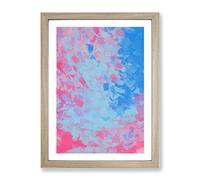 Lonely Teardrops Abstract Framed Wall Art Print A2 Oak