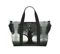 Lonely Tree Printed Tote Gym Bag Crossbody Weekend Travel Bag Suitable For Business Trips