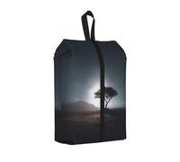Lonely Tree Printed Travel Shoe Storage Bag Waterproof Jacquard Fabric is Lightweight, with Strong Handle and Central Zipper.