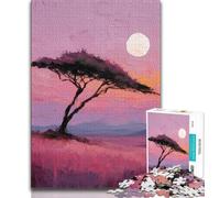 Lonely Tree Puzzles for Adults Teens 1000 Pieces,Help The Brain Exercise Addictive Toys to Cultivate Patience Parent-child Interaction 38x26cm