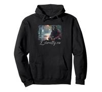 Lonely Werewolf Literally Me Dark Humor Stoic Meme Pullover Hoodie