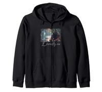 Lonely Werewolf Literally Me Dark Humor Stoic Meme Zip Hoodie
