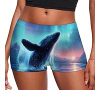 Lonely Whale Breaks In Aurora Women's Boyshort Panties Seamless Underwear Soft Stretchy Boxer Briefs M