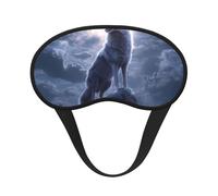 Lonely Wolf Blackout Sleep Mask - Soft Adjustable Eye Mask for Full Light Blocking, Deep Sleep, Travel & Relaxation