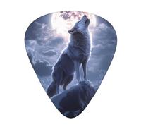 Lonely Wolf Guitar Picks Gift Set - Smooth Durable Plectrums For Acoustic, Electric & Bass Guitar, Perfect Present For Guitar Lovers & Musicians