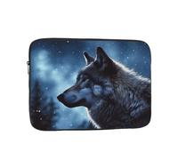 Lonely Wolf Laptop Sleeve for Women Men, 13 Inch Waterproof Laptop Bag Lightweight Notebook Computer Cover Bag