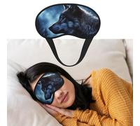 Lonely Wolf Sleep Mask for Side Sleeper Blackout Eye Masks for Women Men Blindfold Mask Side Sleeper Eye Cover for Sleeping Nap Blackout Eye Shade Cover for Travel