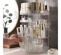 LONENESSL Makeup Organiser,Rotating 360 Degree Skincare Organiser,Spinning Cosmetic Tray for Makeup with Removable Shelves,5 Layer Large Dressing table organiser,Perfect for Dresser Bedroom/Bathroom