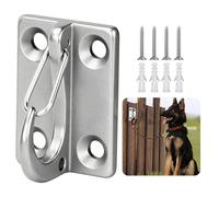 Lonepetu Secure Dog Leash Holder for Wall Mounted, Heavy Duty Stainless Steel Hooks for Dog Leashes for Tie Out in Yard, Enclosed Pet Leash Wall Hook for Indoor & Outdoor Use Easy to Install