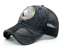 Loneshark Mens Camo Mesh Baseball Hat American Flag USA Eagle Tactical Operator Patriotic Caps US Army Military OCP Ball Hats, American-Flag-USA-Eagle-Python, One Size