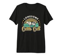 Lonesome Cattle Call Livestock Farm Animals Cattle Farming Premium T-Shirt