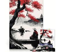 Lonesome Fisher 1000 Piece Jigsaw Puzzle for Teenagers Sharp Thinking Perfect Connection Fun Activity Xmas Surprise (38x26cm)
