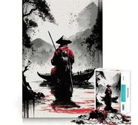 Lonesome Fisher 1000 Pieces Jigsaw Puzzles for Adults Recall Boost Good Thick Real Challenge Art Display (38x52cm)