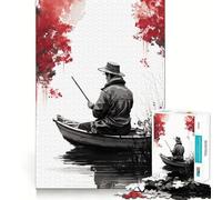 Lonesome Fisher 1000 Pieces Puzzles for Adults Serene Game Quality Print Pattern Build Home Display (38x52cm)