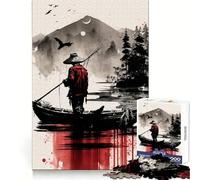 Lonesome Fisher Jigsaw Puzzles 1000 Pieces for Teenagers Creative Play Real Thick Real Challenge (50x75cm)